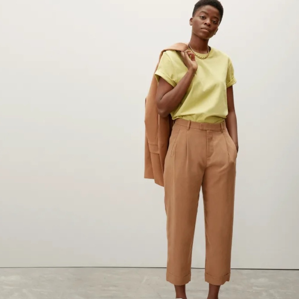 Everlane Tan Cropped Trousers